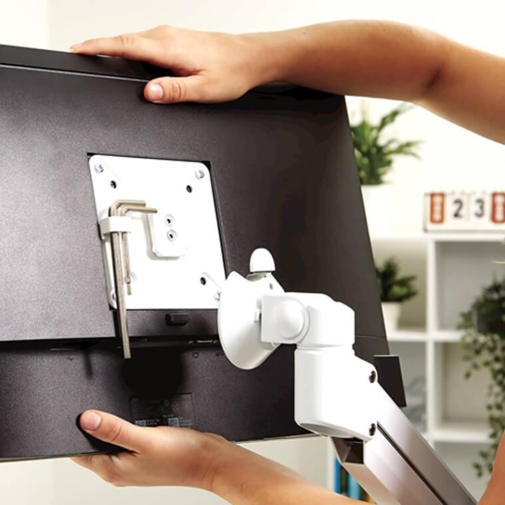 BRAS PORTE-ECRAN 1 ECRAN FOLLO MODULAR - BLANC