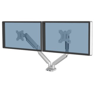 BRAS PORTE-ECRANS DOUBLE GRIS OXY / ALU