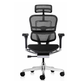 Fauteuil NO LIMIT 24/24 résille noire, structure noire