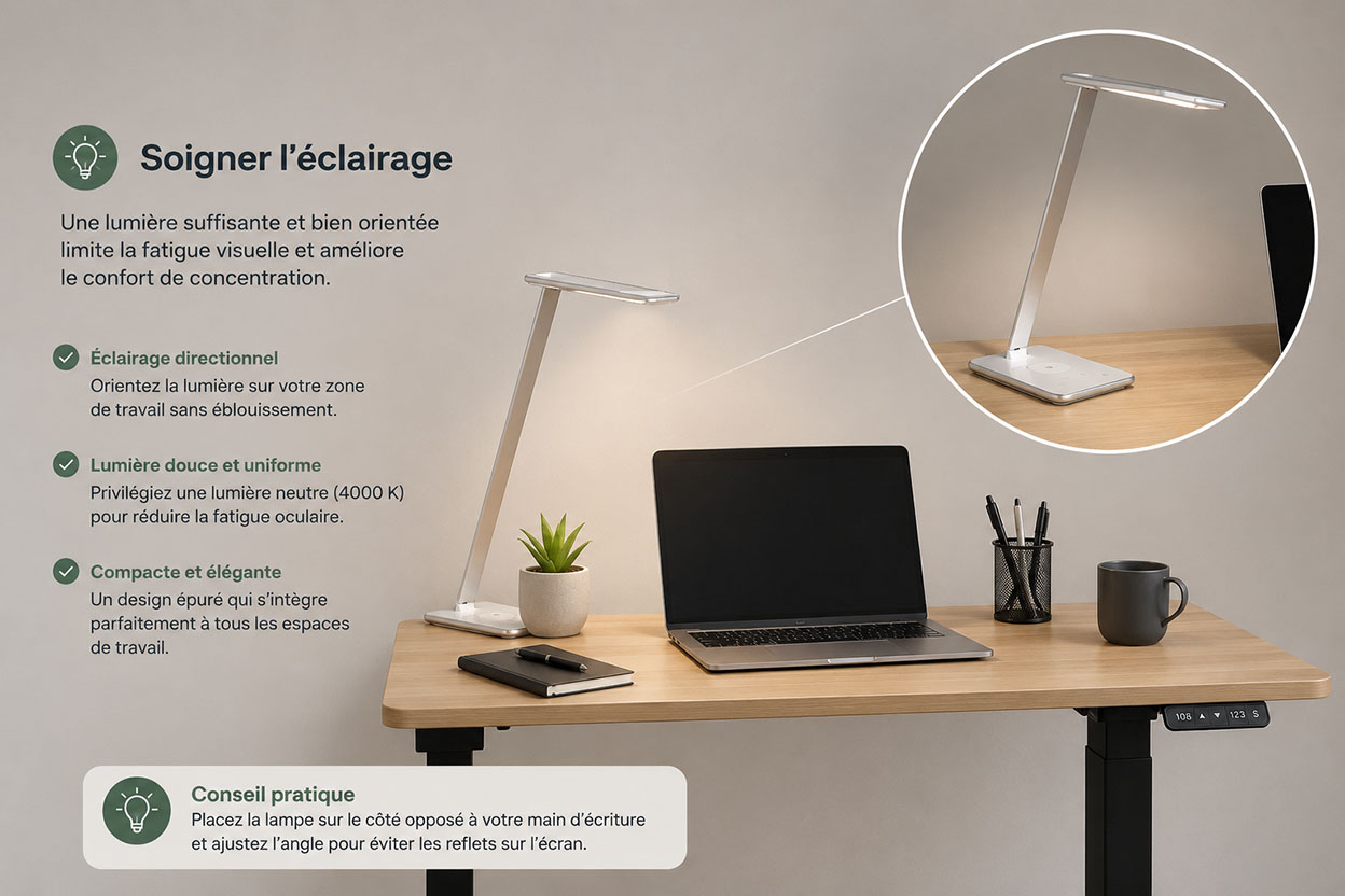 Éclairage bureau