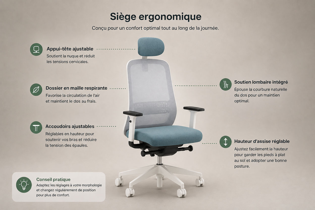 Siège ergonomique